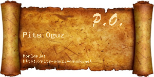 Pits Oguz névjegykártya